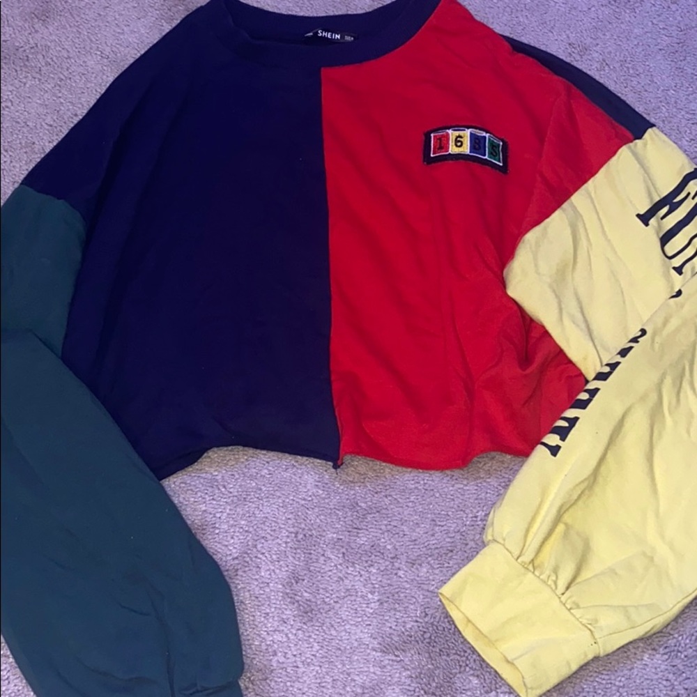 Long sleeved crop top sweater